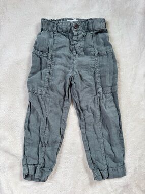 Zara Kids Linen Cargo Joggers